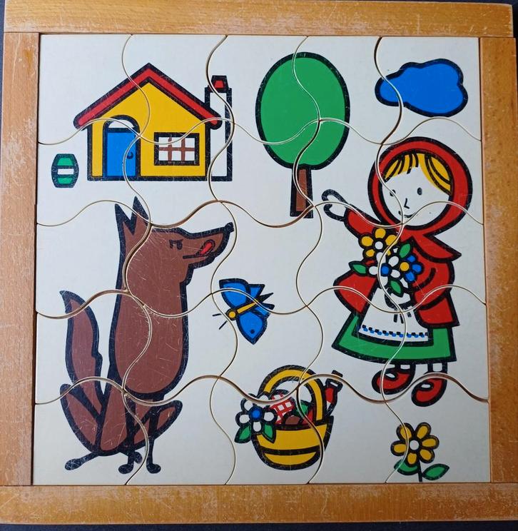 Leuke oude Rolf schoolpuzzel van Roodkapje., Kinderen en Baby's, Speelgoed | Kinderpuzzels, Gebruikt, Ophalen of Verzenden