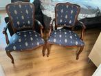 2 Blauwe Gestoffeerde Stoelen - Uitstekende Kwaliteit, Antiek en Kunst, Ophalen of Verzenden
