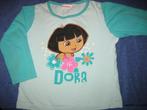 Turkoise/groen shirt, 98/104, DORA, Nickelodeon, Ophalen of Verzenden, Zo goed als nieuw, Meisje, Shirt of Longsleeve