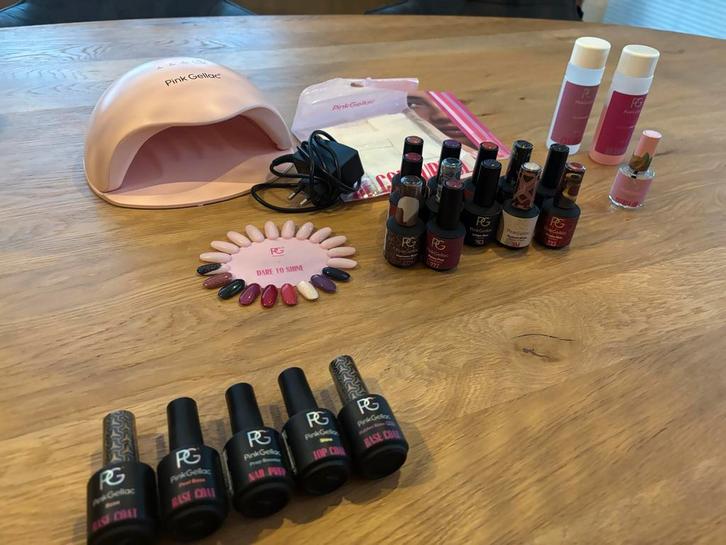 Complete Pink Gellac Set!!, Sieraden, Tassen en Uiterlijk, Uiterlijk | Cosmetica en Make-up, Zo goed als nieuw, Toebehoren, Handen en Nagels