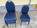 32x Luxe stapelbare poker/casino stoelen — zo goed als nieuw, Huis en Inrichting, Stoelen, Ophalen, Blauw, Zo goed als nieuw, Metaal