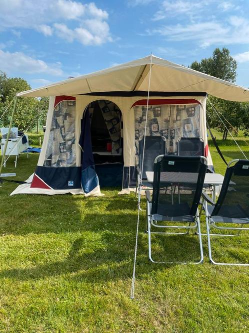 Te huur/huren: vouwwagen Jamet Jametic 4 persoons, Caravans en Kamperen, Tenten, tot en met 4, Zo goed als nieuw, Ophalen