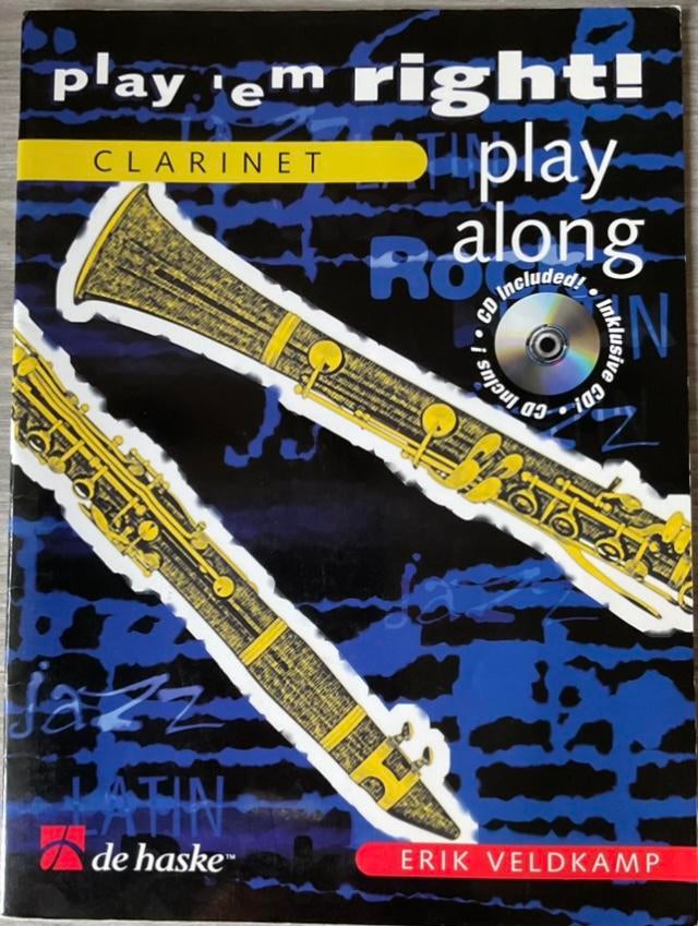 Play “em Right CLARINET Play Along - Erik Veldkamp, Ophalen of Verzenden, Zo goed als nieuw