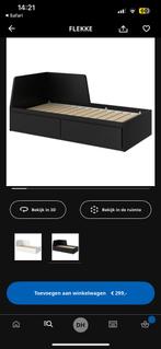 Flekke ikea bed zgan, Huis en Inrichting, Slaapkamer | Bedden, Ophalen, Eenpersoons, Wit, Zo goed als nieuw