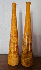 Glazen Art Deco sierflessen, ook te gebruiken als vaas, Ophalen, Oranje, Minder dan 50 cm, Glas