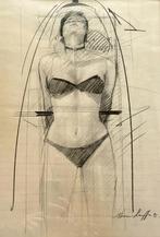 Untitled (Study of Woman in Shower), Antiek en Kunst, Ophalen of Verzenden