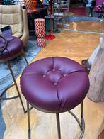 Vintage retro messing koper barkrukken 75 cm zithoogte, Ophalen, Zo goed als nieuw, 60 tot 90 cm