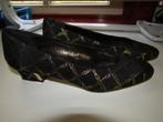 F1517 Ravelli mt 4 (37) pumps zwart goud stof, Pumps, Verzenden, Zwart, Zo goed als nieuw