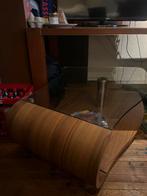 Design salon tafel met glazen blad, Ophalen of Verzenden, Gebruikt