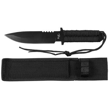 Fox Outdoor - Paracord Survival Mes - Vast lemmet - Zwart beschikbaar voor biedingen