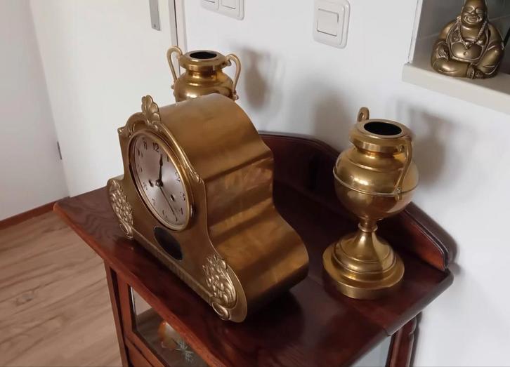 Klok met vazen., Antiek en Kunst, Antiek | Klokken, Ophalen