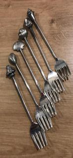 Set verzilverde gebaksbordjes (6x) schelp, Antiek en Kunst, Curiosa en Brocante, Ophalen of Verzenden