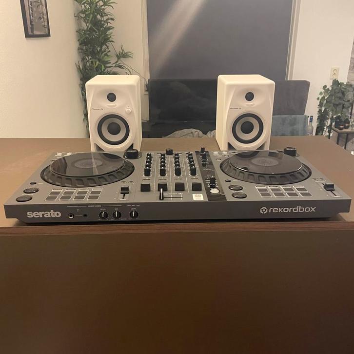 Pioneer DDJ-FLX6 en Pioneer DJ DM-40D Wit, Muziek en Instrumenten, Dj-sets en Draaitafels, Zo goed als nieuw, Pioneer, Ophalen
