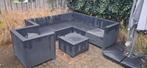 Lounge bank 3 persoons en stoel, Tuin en Terras, Ophalen, Kunststof, Gebruikt, 6 zitplaatsen