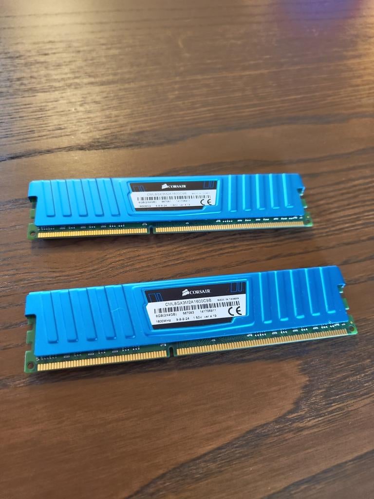 Corsair Vengeance Blue DDR3 8GB (2x4GB) 1600MHz, Ophalen of Verzenden, Zo goed als nieuw, DDR3, Desktop