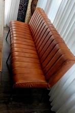 Zgan  Eetkamerbank + 3 eetkamerstoelen Cognac buffel leer, Huis en Inrichting, Stoelen, Ophalen, Leer, Zo goed als nieuw, Vijf, Zes of meer stoelen