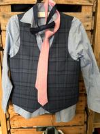 Overhemd, gilet, stropdas en vlinderstrik (klittenband), Ophalen, Zo goed als nieuw, Jongen, Overhemd of Blouse