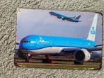 KLM Boing 777-  787 Aluminium Bord, Verzenden, Nieuw, Kaart, Foto of Prent