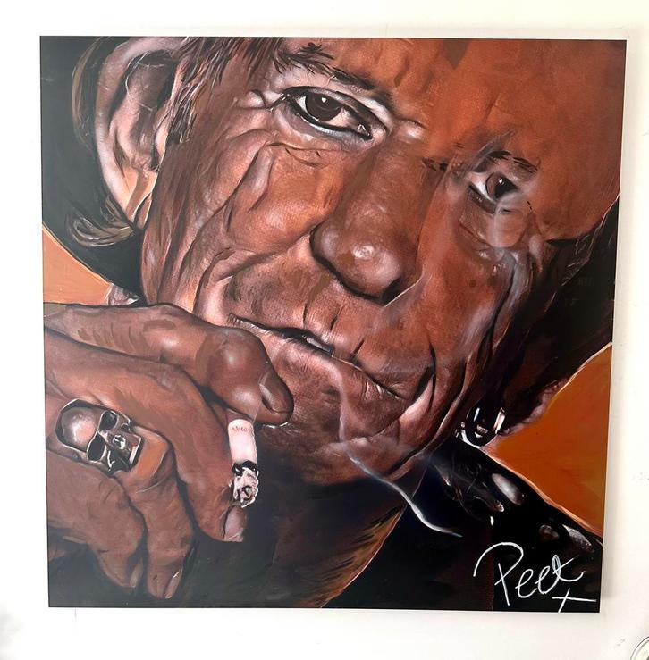 Keith Richards – Rolling Stones – Peet X – Dibond 1x1m, Antiek en Kunst, Kunst | Schilderijen | Klassiek, Ophalen of Verzenden