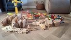Houten treinbaanset, Kinderen en Baby's, Speelgoed | Houten speelgoed, Ophalen, Gebruikt, Overige typen