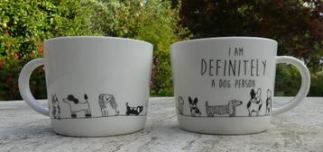 DUTCH ROSE Design Servies o.a 2 x Mok I AM A DOG PERSON  beschikbaar voor biedingen