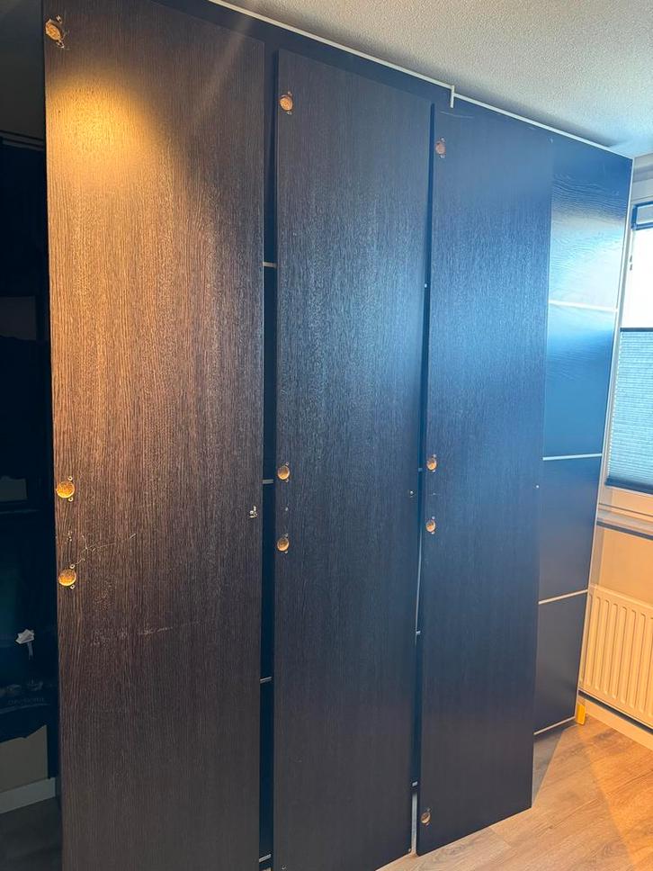 Ikea Pax Deuren zwart, Huis en Inrichting, Kasten | Kledingkasten, Gebruikt, 200 cm of meer, 50 tot 100 cm, 50 tot 75 cm, Met deur(en)