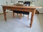 Eettafel antiek grenen met of zonder 4 stoelen, Huis en Inrichting, Tafels | Eettafels, Ophalen, Gebruikt, 100 tot 150 cm, Vijf personen of meer