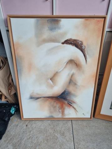 Abstracte Schilderij van een Naakt beschikbaar voor biedingen