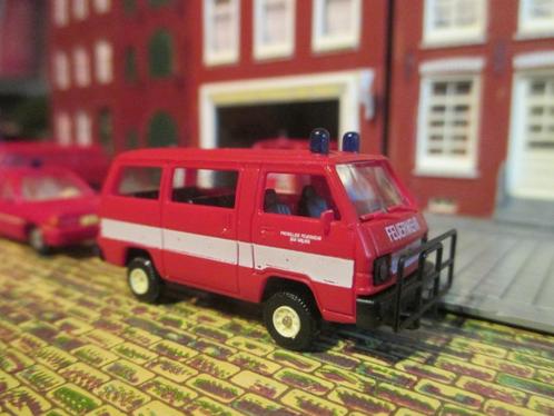 1979 Mitsubishi L300 4x4 bus Rietze Vrijw. Brandweer #1, Hobby en Vrije tijd, Modelauto's | 1:87, Zo goed als nieuw, Ophalen of Verzenden