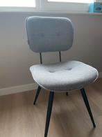 6 Grijze Eetkamerstoelen - Stof & Metaal, Ophalen, Zo goed als nieuw, Vijf, Zes of meer stoelen, Stof