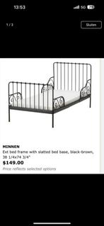 Ikea meegroei bed minnen zwart, 70 tot 85 cm, Ophalen of Verzenden, Zo goed als nieuw, Matras