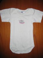 Witte body met katten, 50/56 (211), Kinderen en Baby's, Babykleding | Maat 50, Meisje, Ophalen of Verzenden, Zo goed als nieuw