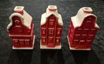 Kersthuisjes Rode Huisjes - Set van 3, Diversen, Kerst, Ophalen of Verzenden