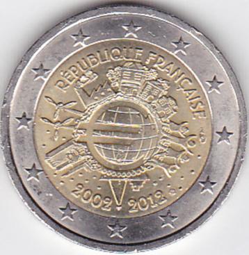 2 euro 2012 Frankrijk - 10 jaar euromunt / TYE