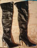 Overknee Laarzen Maat 47 - 1x Gedragen, Hoge laarzen, Zwart, Ophalen of Verzenden, Zo goed als nieuw