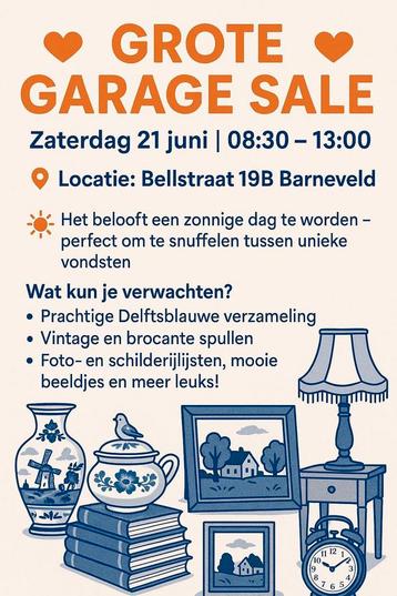 Garage Sale Zaterdag 21 juni Barneveld  beschikbaar voor biedingen