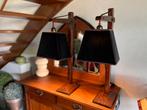 Twee mooie dressoir/tafellampen, Ophalen, Gebruikt, Hout, 50 tot 75 cm
