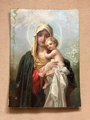 Maria met Kindje Jezus - Klassieke prent Carballo Signat beschikbaar voor biedingen