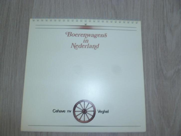 Boerenwagens Nederland. 5 tekeningen/prenten+ beschrijving., Verzamelen, Foto's en Prenten, Zo goed als nieuw, Prent, Overige onderwerpen