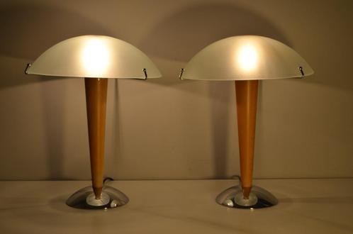 Set Vintage Designlampen Space Age - Art-Deco - Bauhaus 1990, Huis en Inrichting, Lampen | Tafellampen, Gebruikt, Minder dan 50 cm