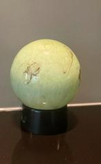 Mintgroene Art Deco plafoniere, Huis en Inrichting, Lampen | Plafondlampen, Ophalen of Verzenden, Gebruikt, Glas