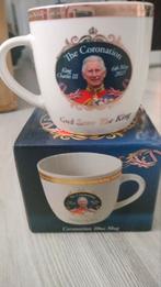 Koning Charles III Kroning Mok in doos, Ophalen of Verzenden, Zo goed als nieuw, Servies