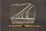 Swedish Art Glass "Pukeberg Sweden" Oland Bridge Paperweight, Ophalen of Verzenden