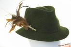 Vintage hoed Jacht trilby Kruger groen wol Gore-tex 58,5, Hoed, Ophalen of Verzenden, Zo goed als nieuw, Krüger
