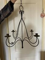 Smeedijzeren hangende kandelaar. 4 kaarsen, Ophalen, Gebruikt, 50 tot 75 cm, Zwart