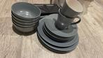 Servies - Borden, kommen en kopjes - Grijs, Keramiek, Ophalen of Verzenden, Zo goed als nieuw, Effen