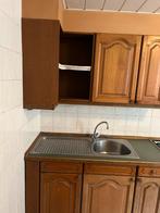 Complete donker eiken keuken, Ophalen, Gebruikt, Bruin, Overige typen