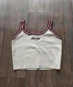 Miu Miu Topje Beige Maat S, Kleding | Dames, Ophalen of Verzenden, Zo goed als nieuw, Wit, Zonder mouw