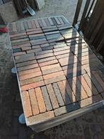 24m² beton waalformaat bont genuanc., gebruikt, op pallet, Ophalen, Gebruikt, Klinkers, 10 m² of meer