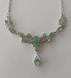 ketting met groene strass, Sieraden, Tassen en Uiterlijk, Kettingen, Overige materialen, Nieuw, Ophalen of Verzenden, Groen